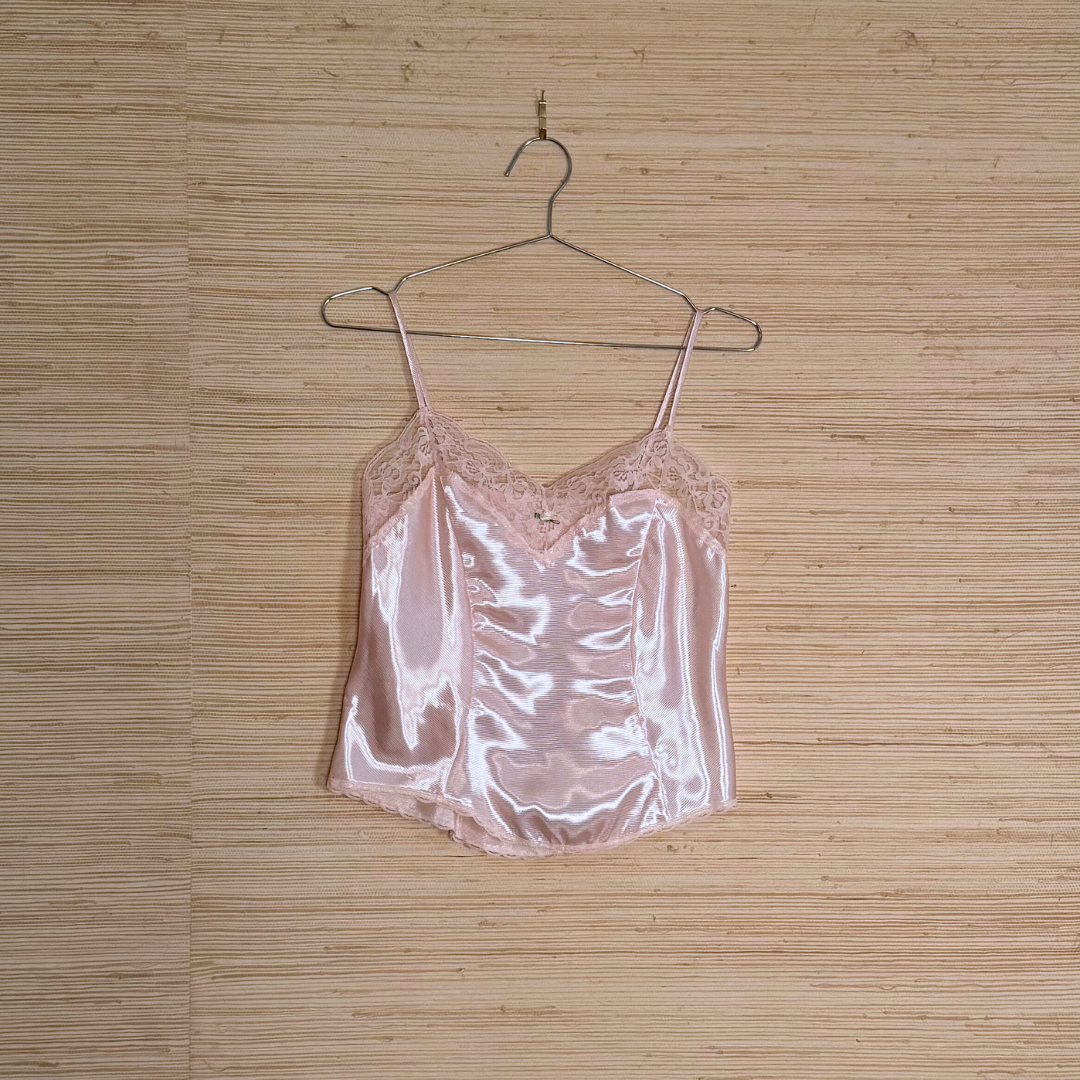 Vintage Iridescent Baby Pink Top