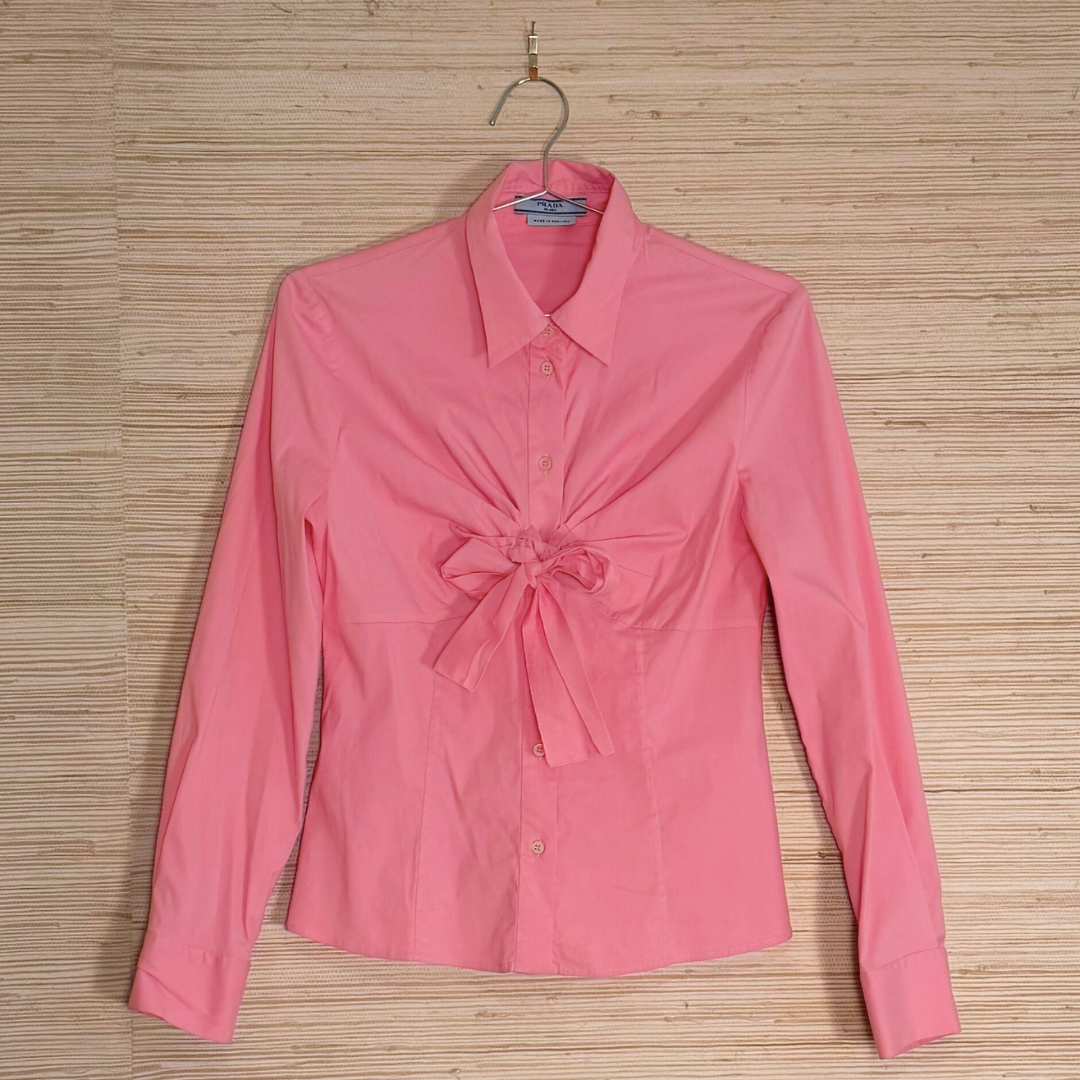Prada Pink Bow Shirt