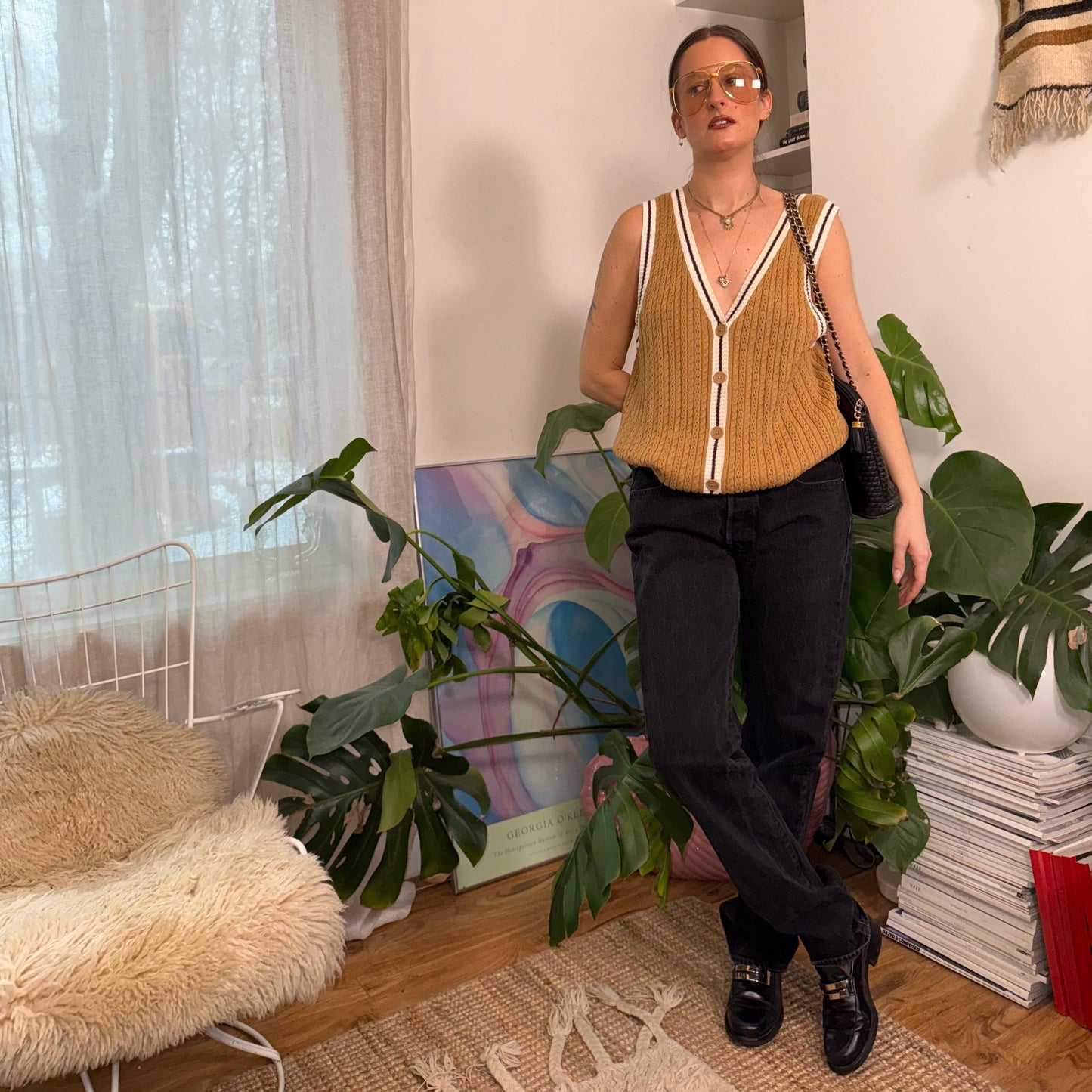 Vintage Cable Knit Vest