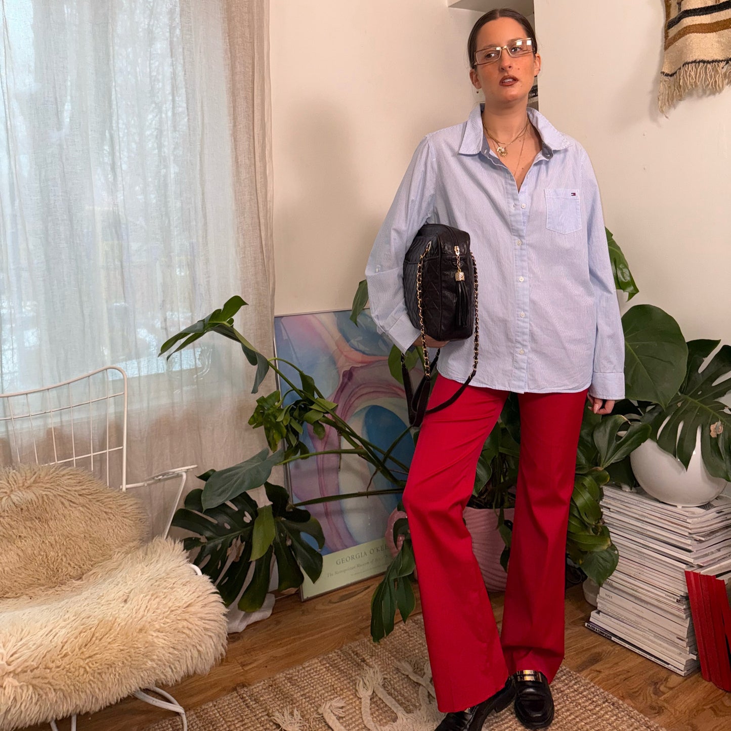 Holt Renfrew Bootcut Vintage early 2000's Pants, Made in Italy