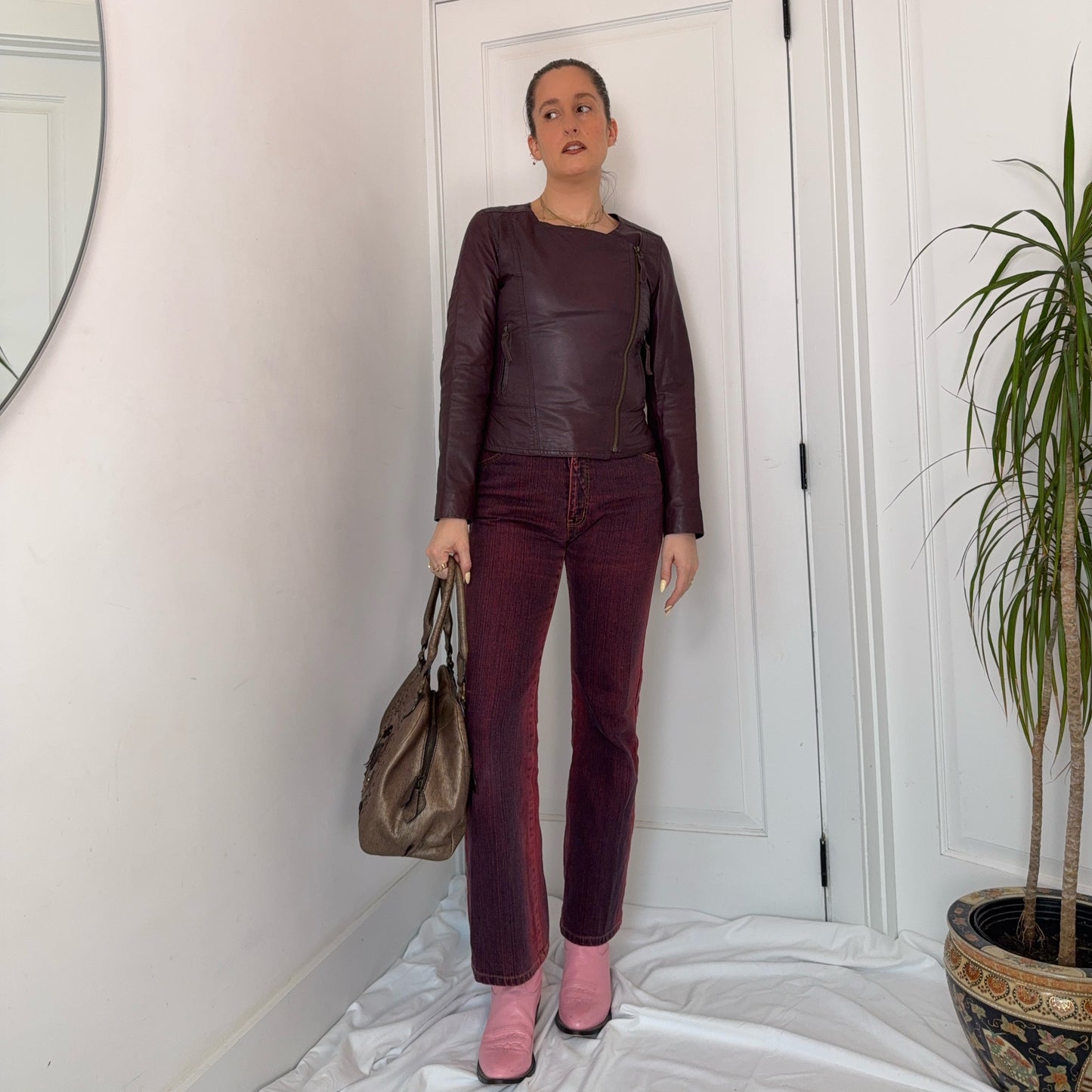 Wrangler Jeans - Burgundy / Pink