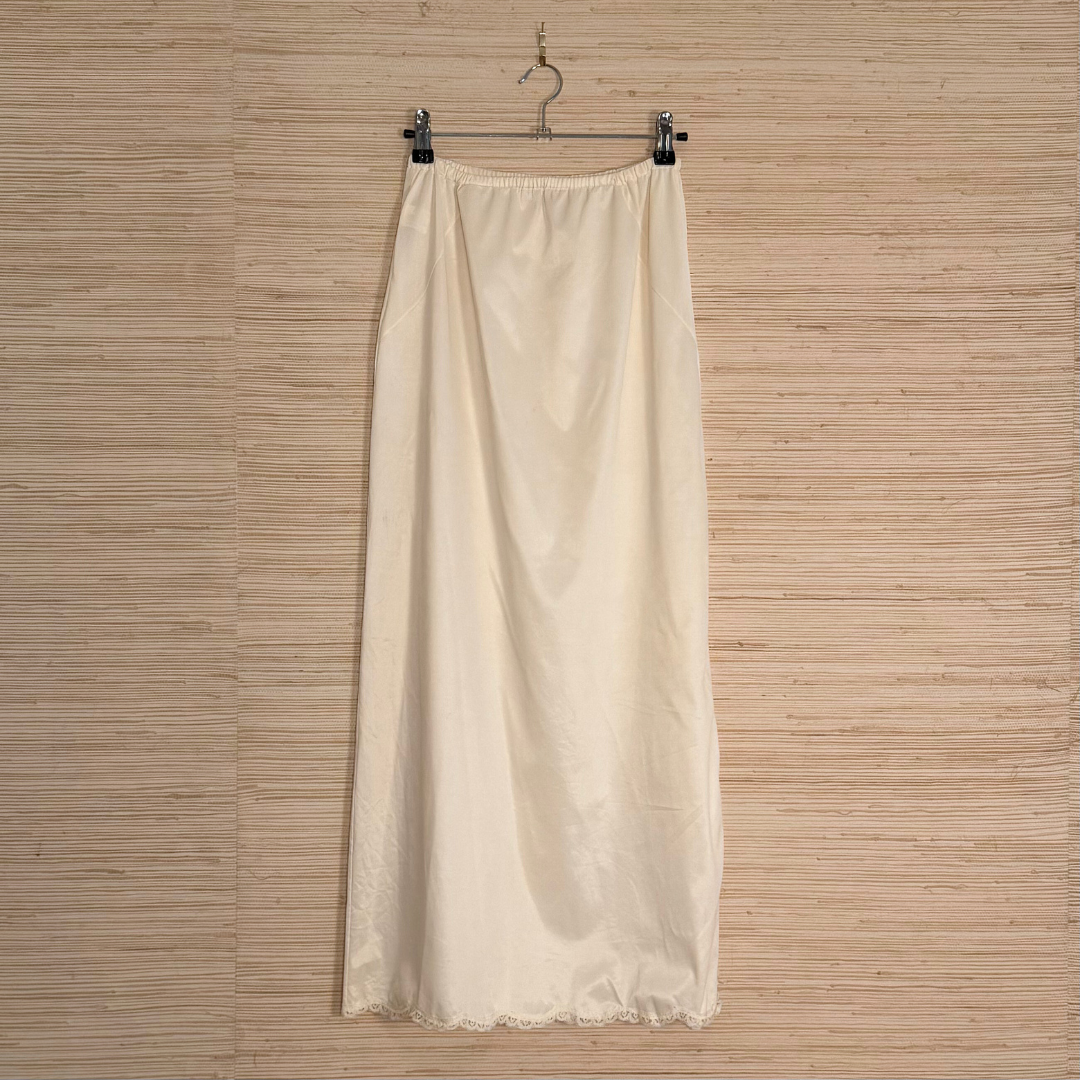 Vintage Lace Trim Slip Skirt