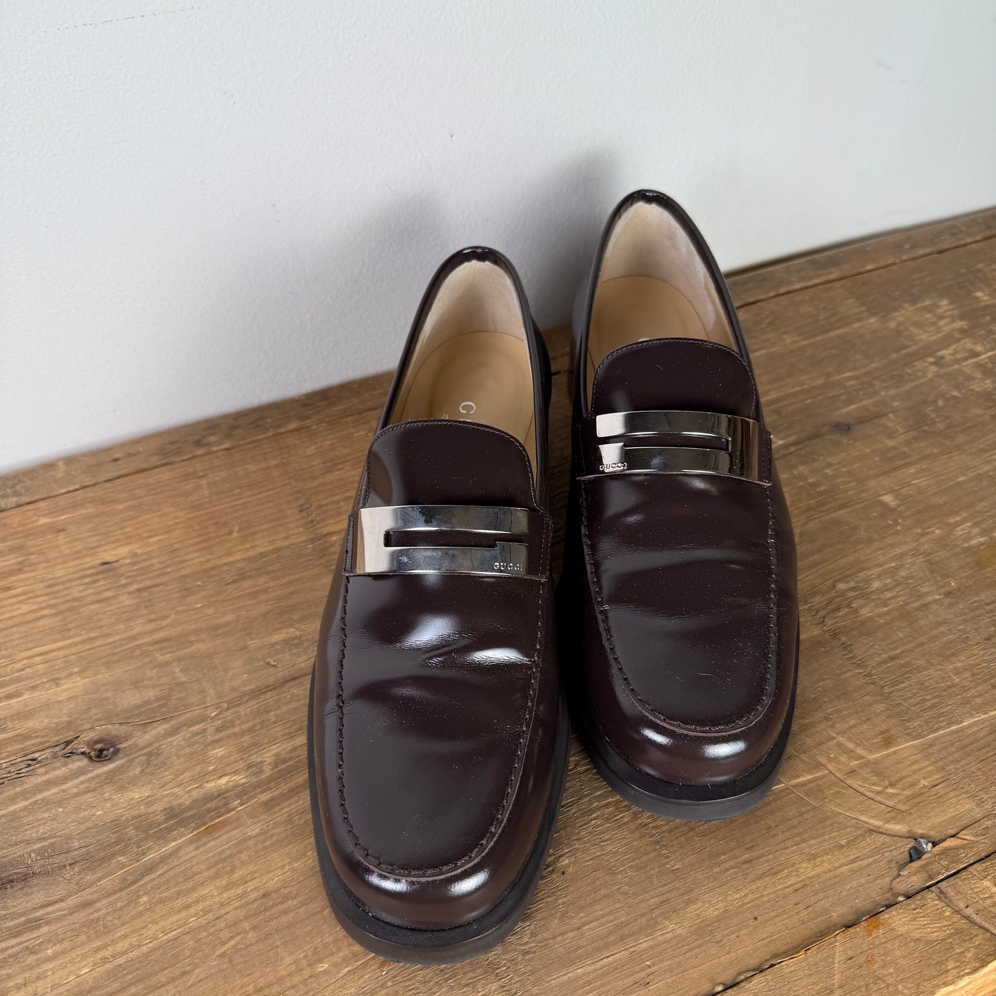 Brown Gucci Loafers