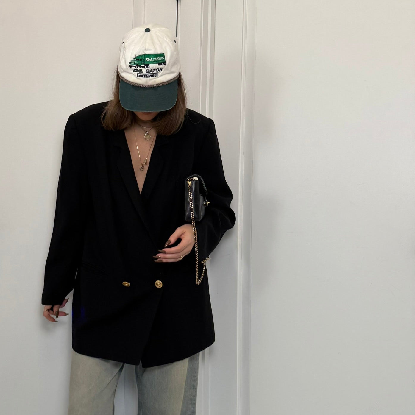 Oversized Black Vintage Blazer
