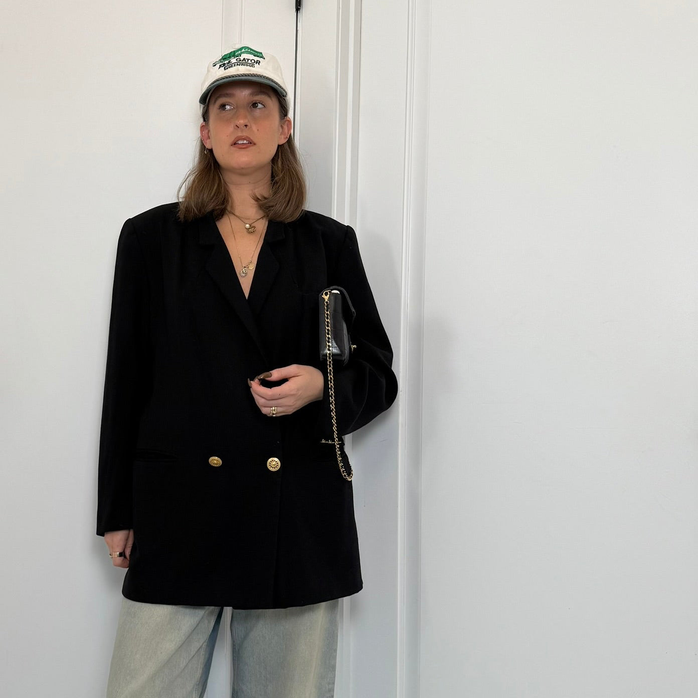 Oversized Black Vintage Blazer