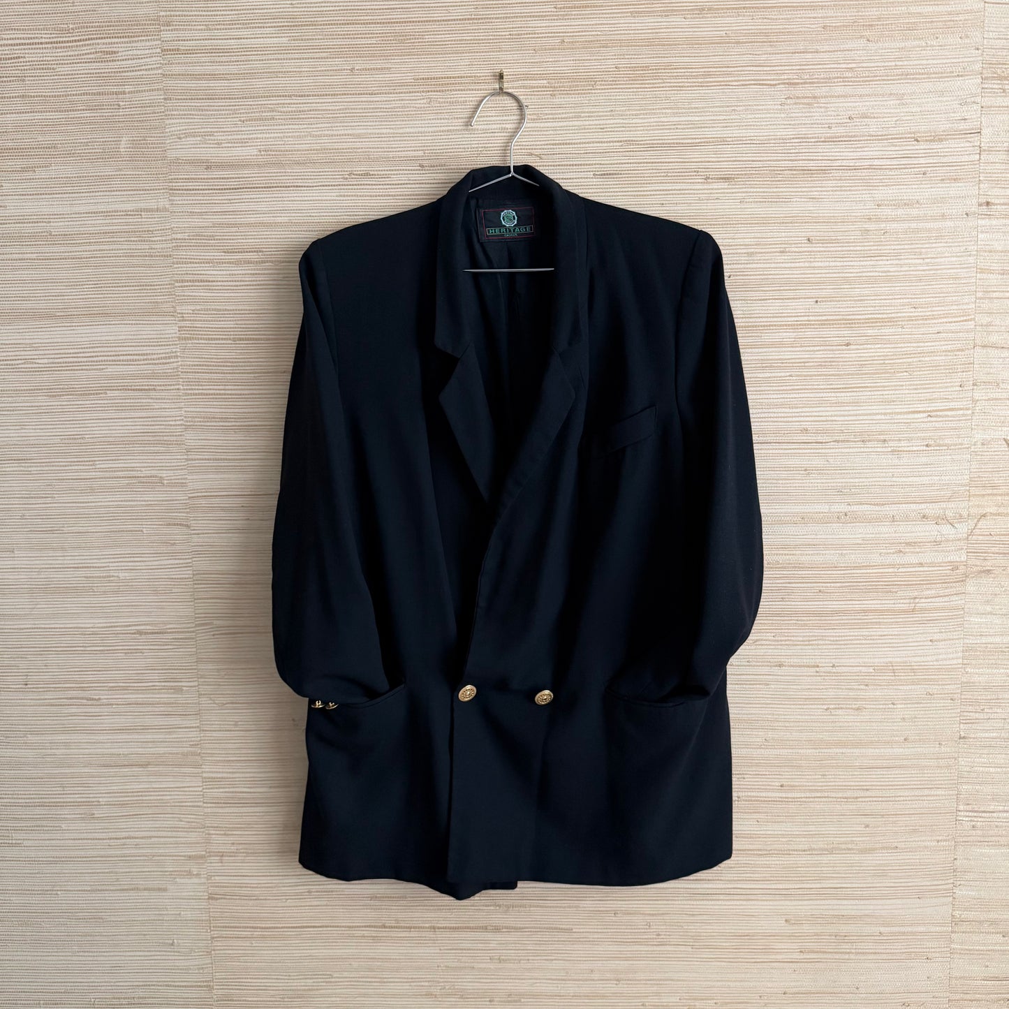 Oversized Black Vintage Blazer