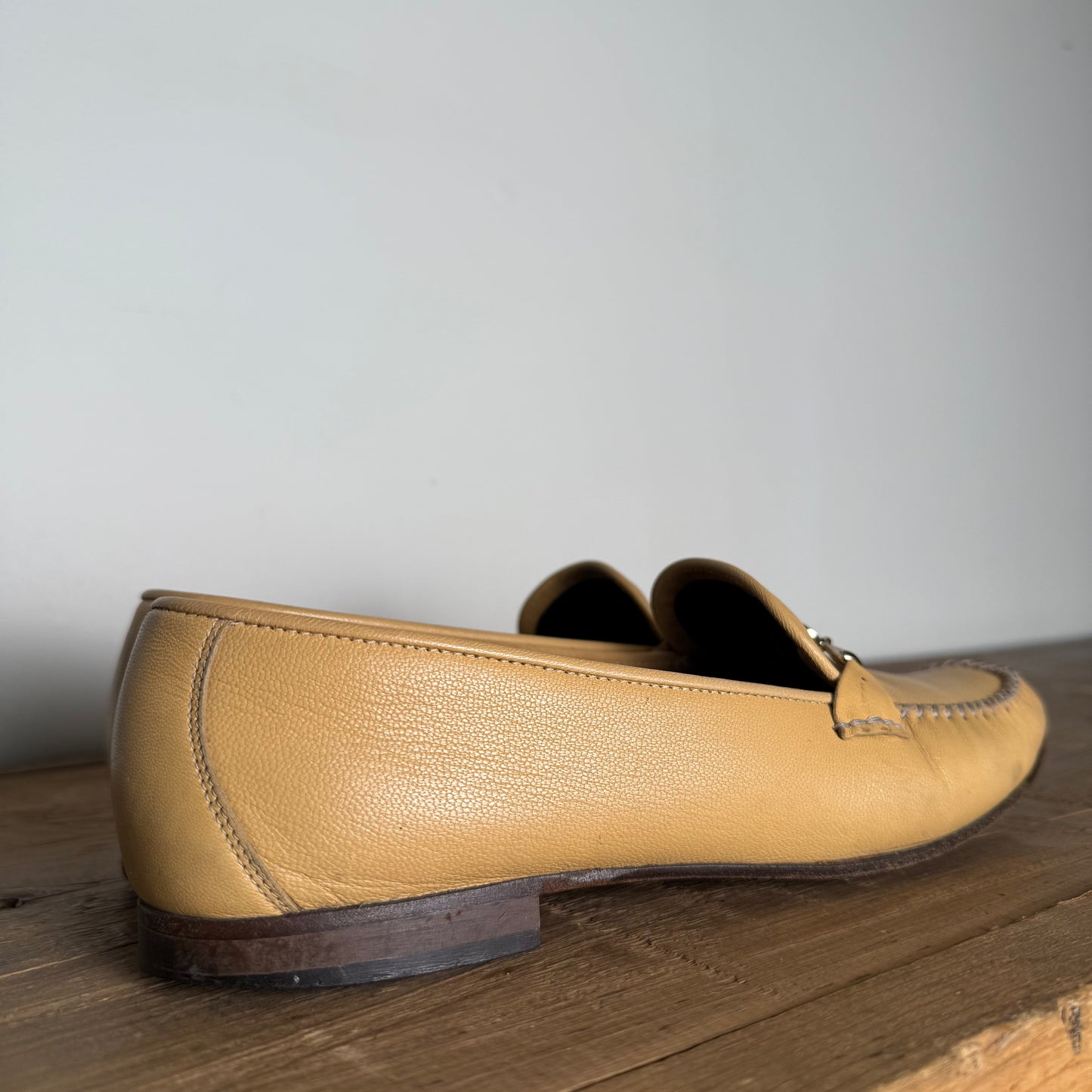 Escada Vintage Tan Leather Loafers