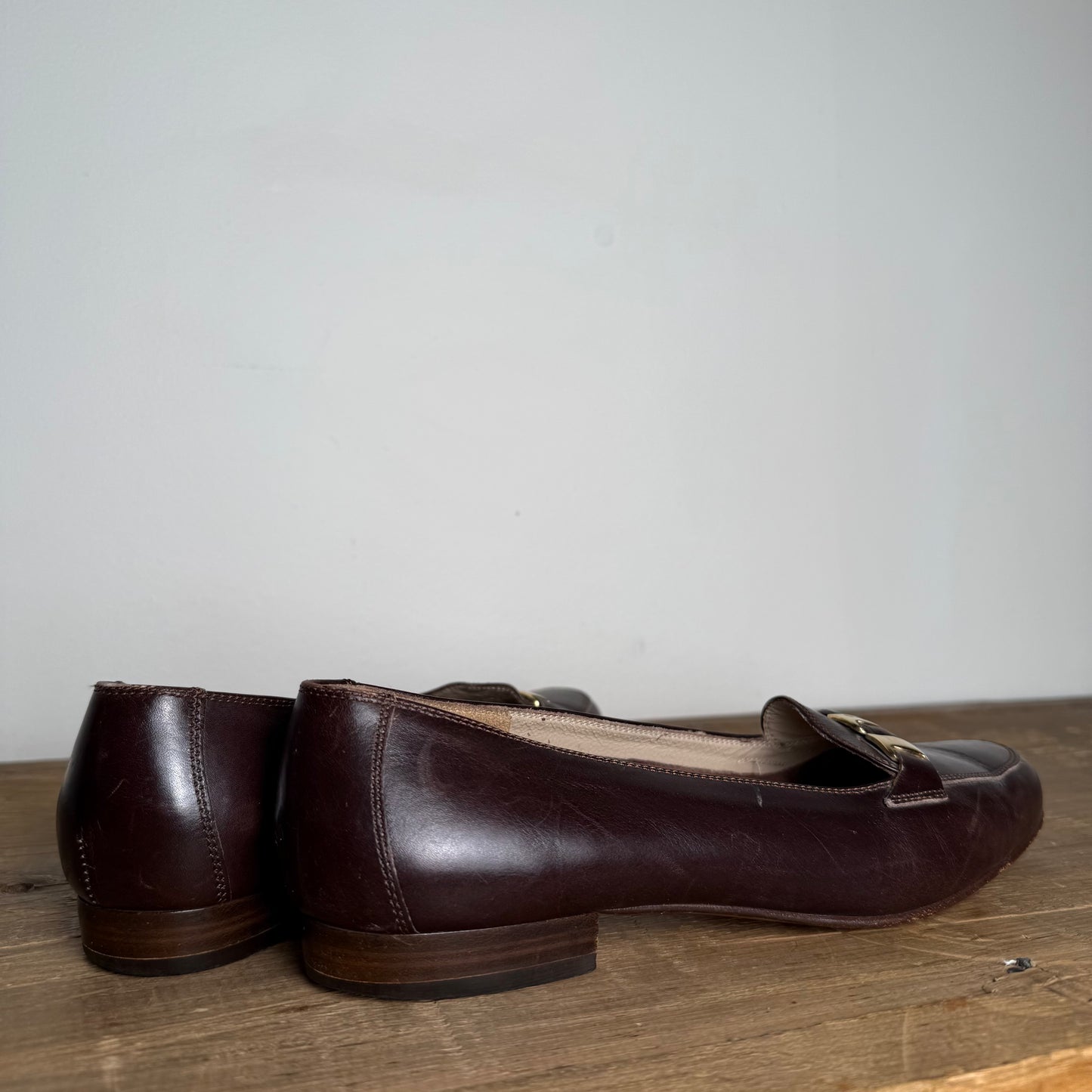 Salvatore Ferragamo Brown 90's Chain Loafer