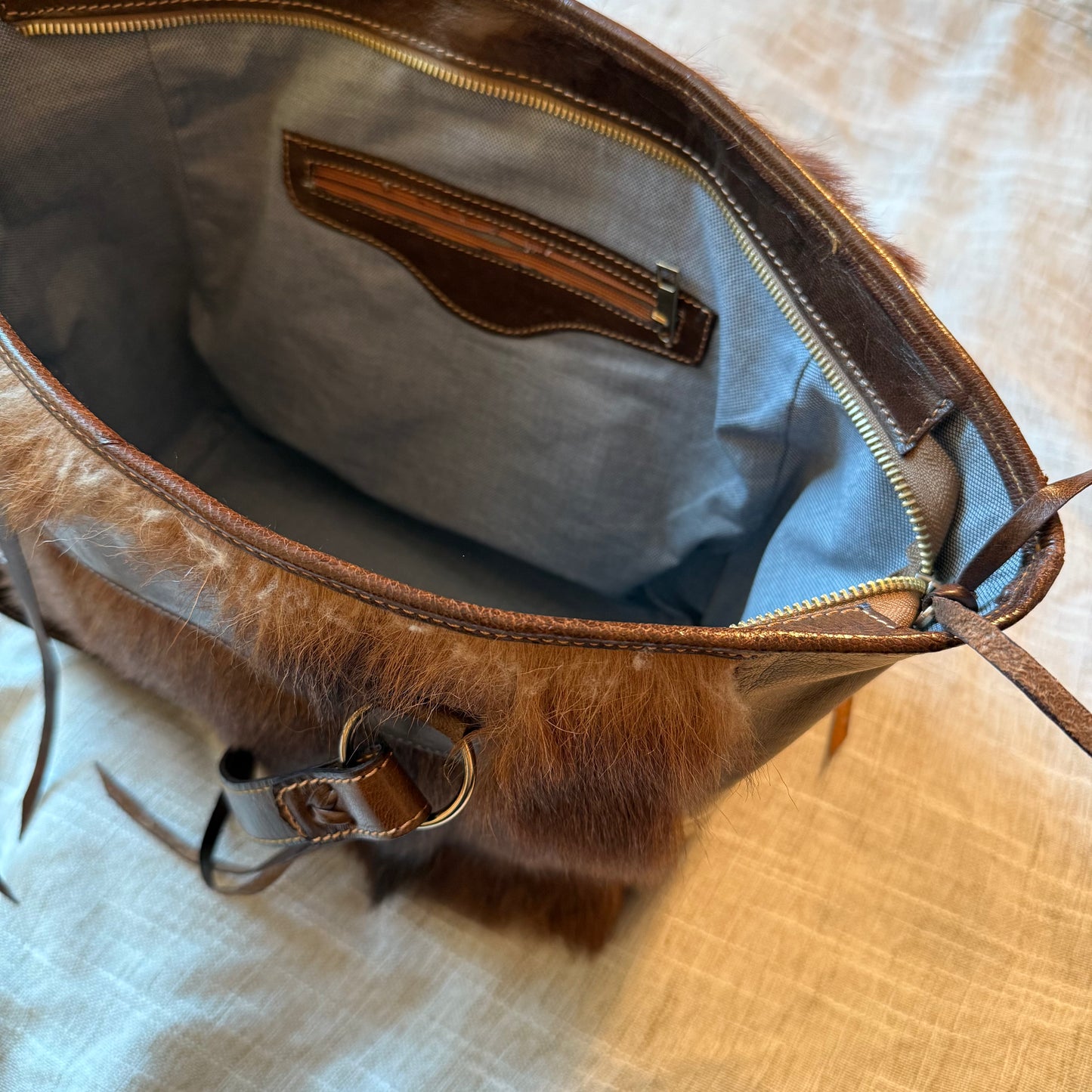 Leather & Fur Everyday Tote