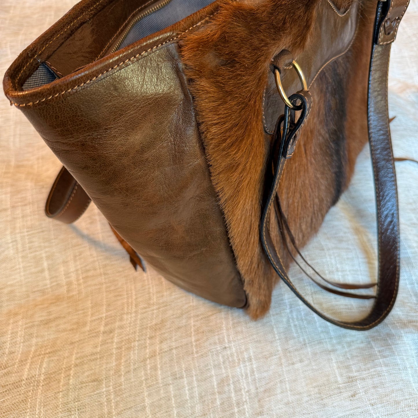 Leather & Fur Everyday Tote