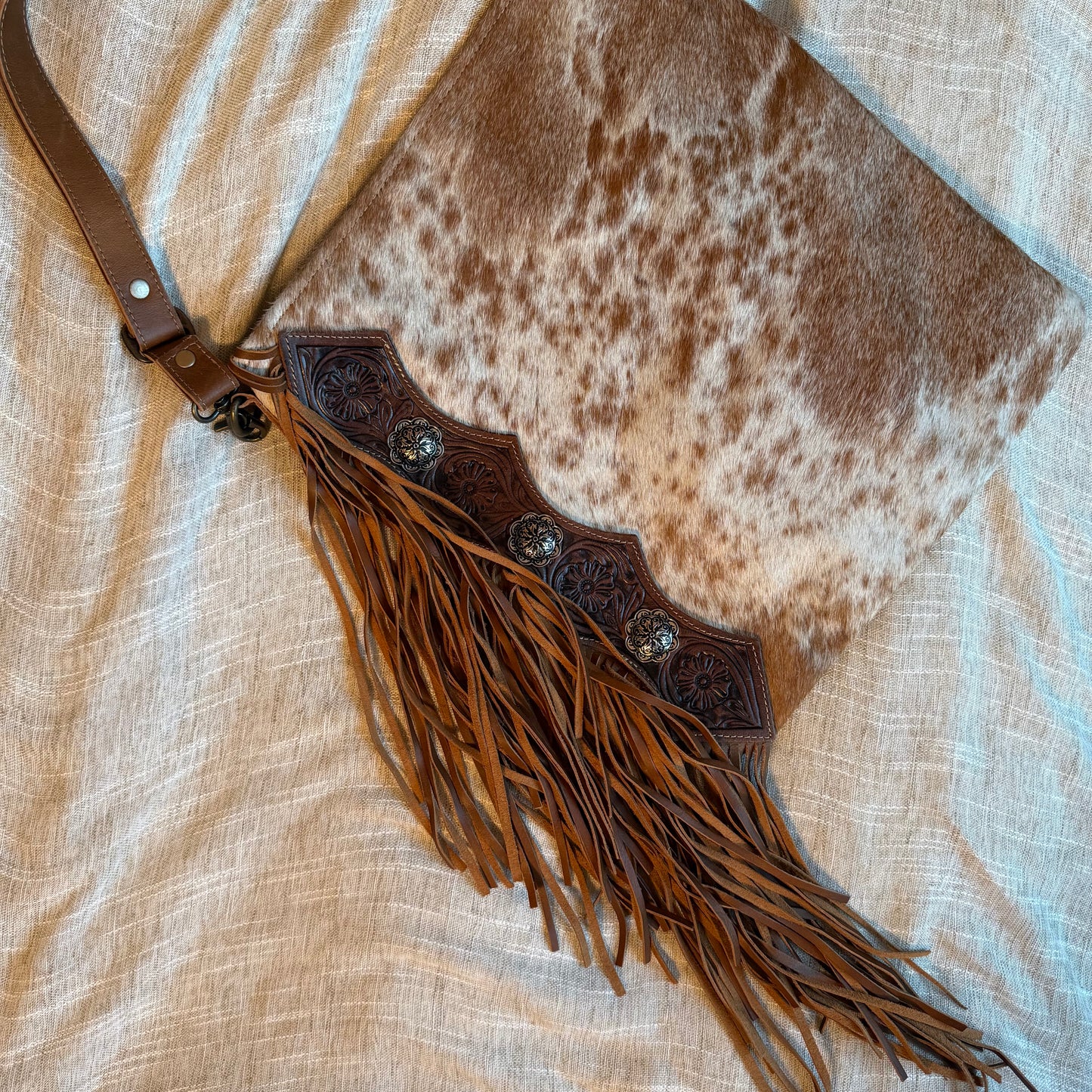 Vintage Fringe Cowhide Bag