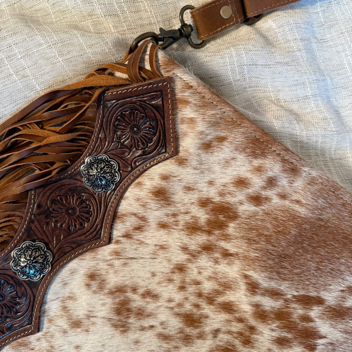 Vintage Fringe Cowhide Bag