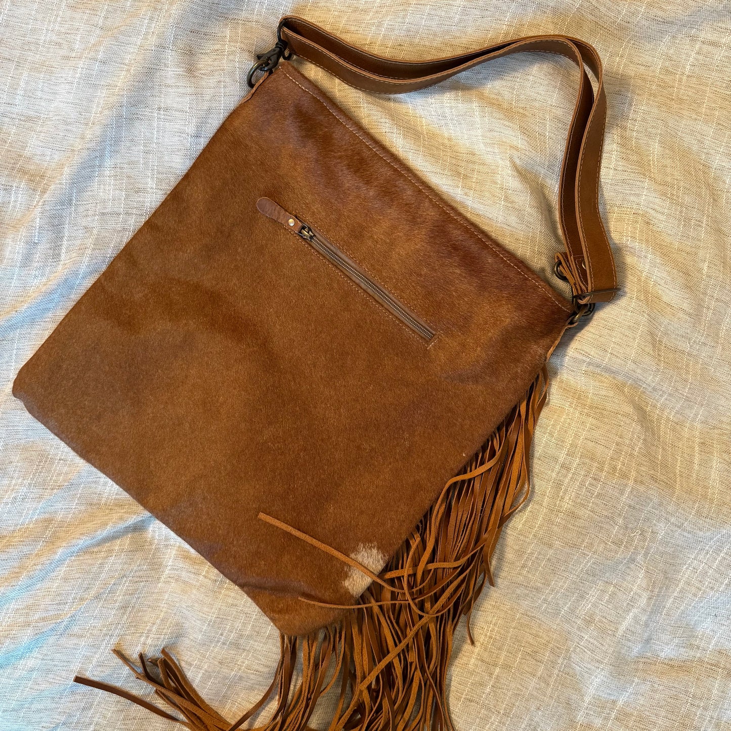 Vintage Fringe Cowhide Bag