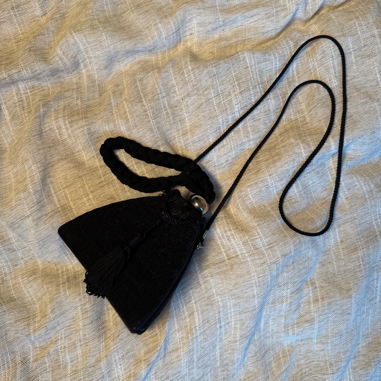 Vintage Tassel Satin Mini Bag