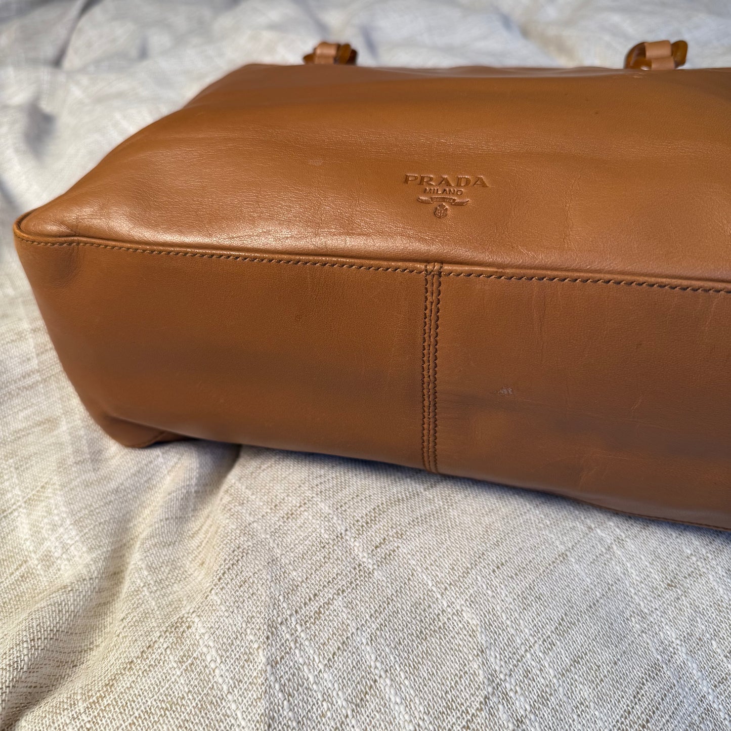 Prada - Leather Mini Tote bag with chain handle