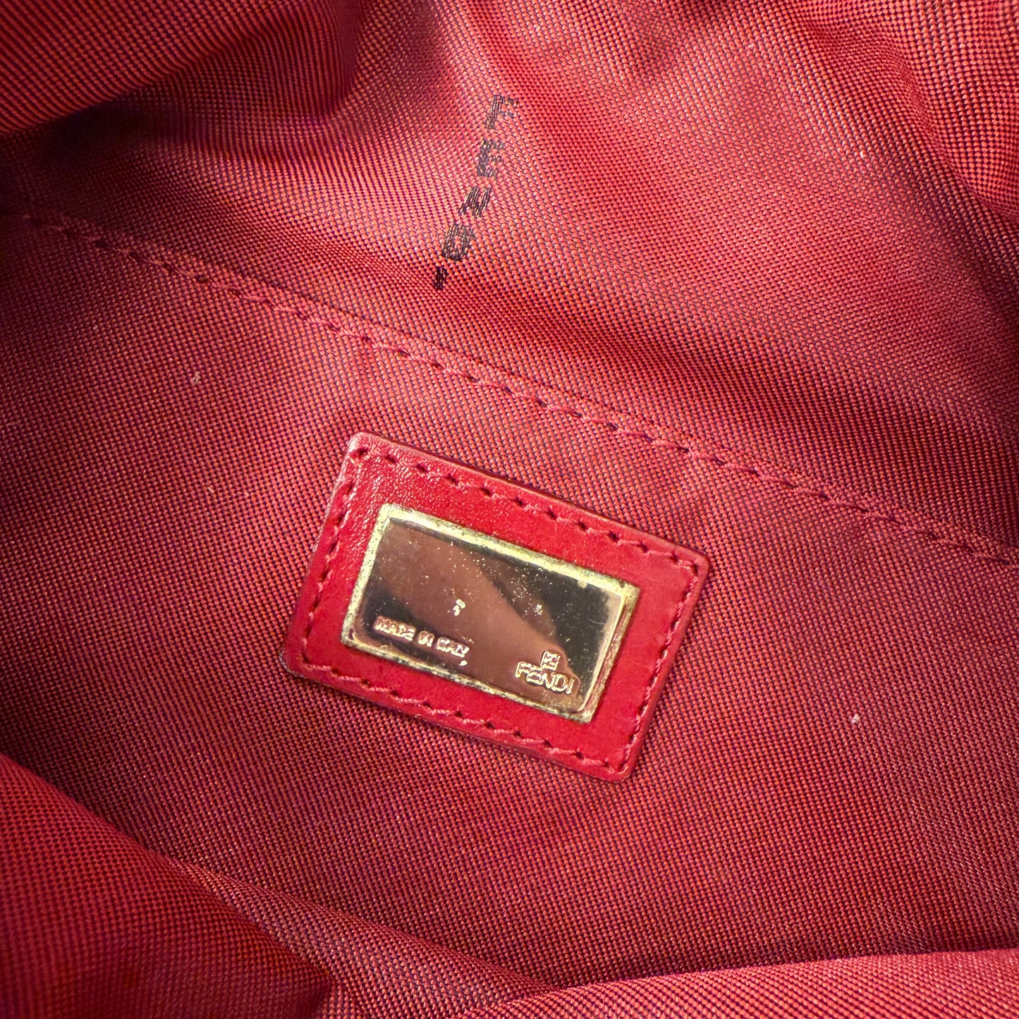 Fendi - Zucchino Bag with Bag Charm