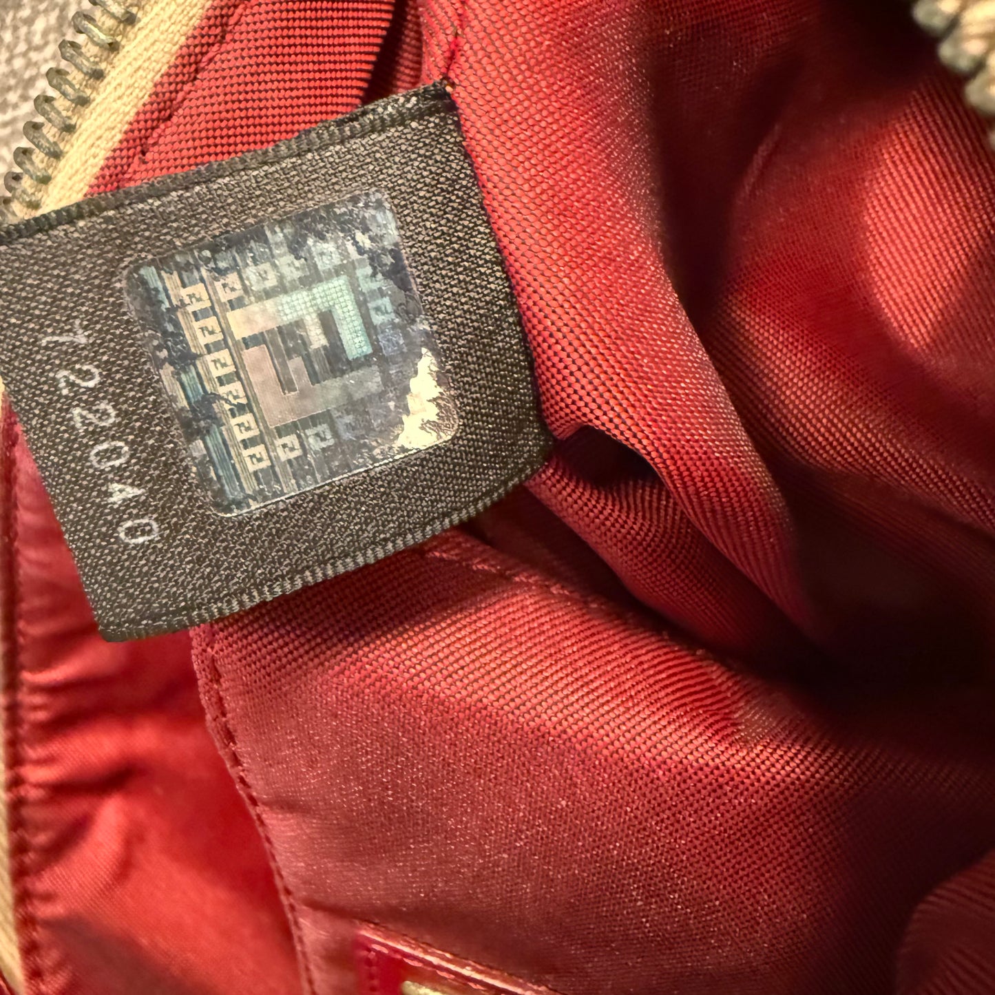 Fendi - Zucchino Bag with Bag Charm