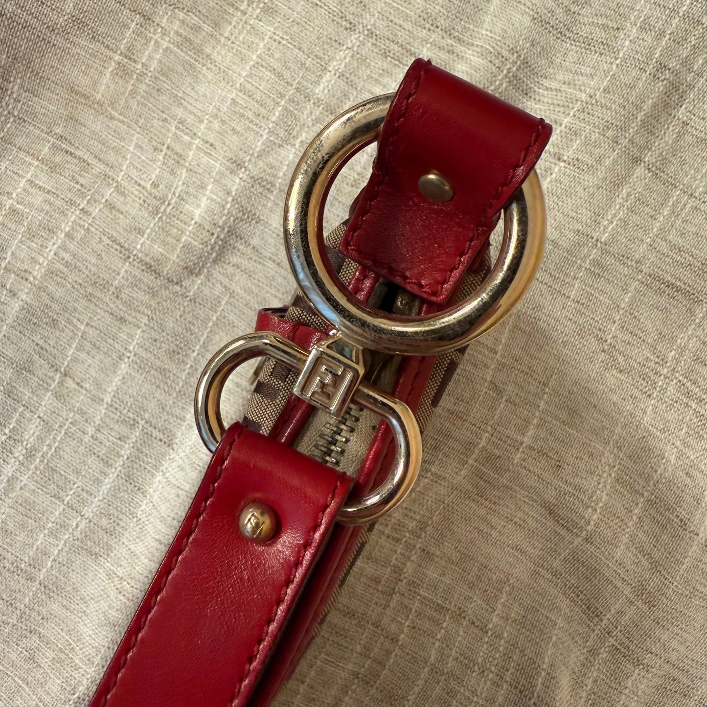 Fendi - Zucchino Bag with Bag Charm