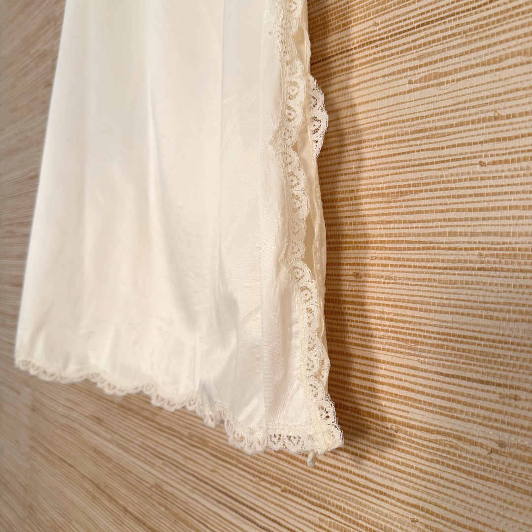Vintage Lace Trim Slip Skirt