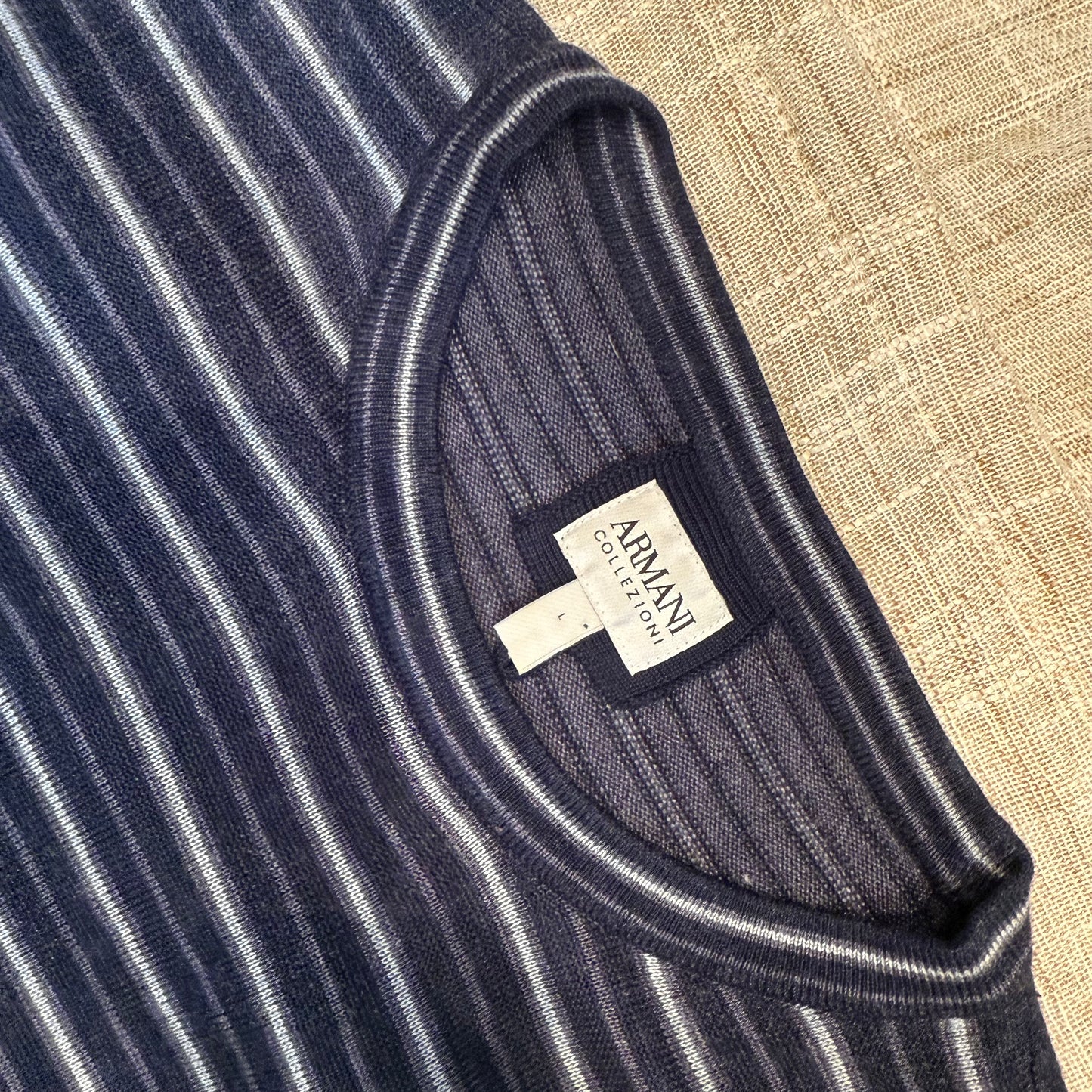 Armani Collezioni Striped "Boyfriend" Sweater
