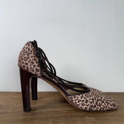 Bottega Veneta Ponyhair Animal Print D'Orsay Pumps