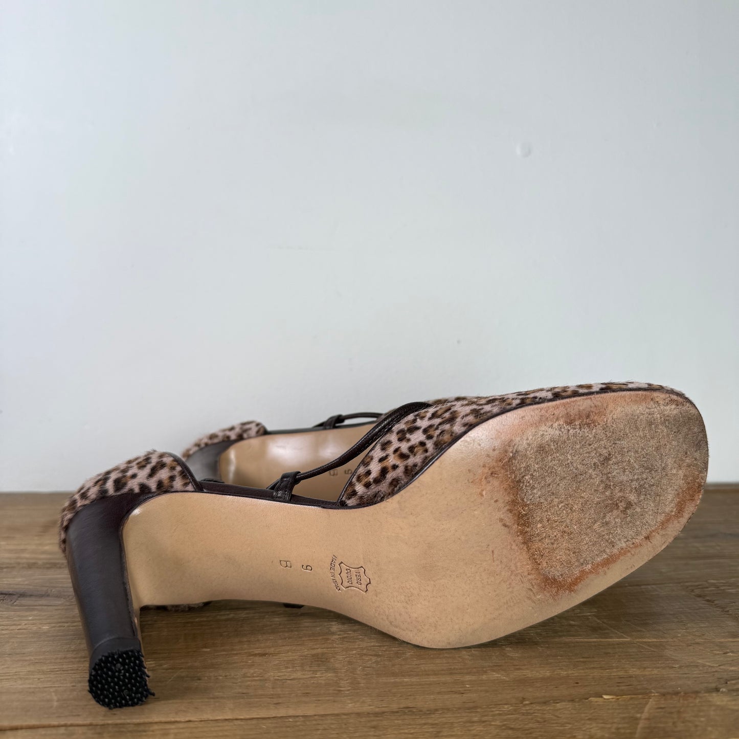 Bottega Veneta Ponyhair Animal Print D'Orsay Pumps