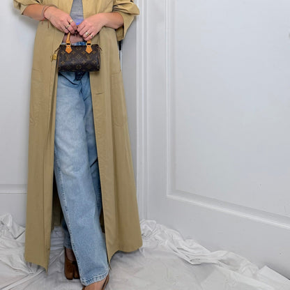 Long Vintage Trench Coat - Made In Italy