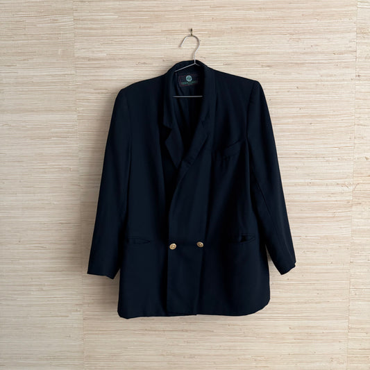 Oversized Black Vintage Blazer