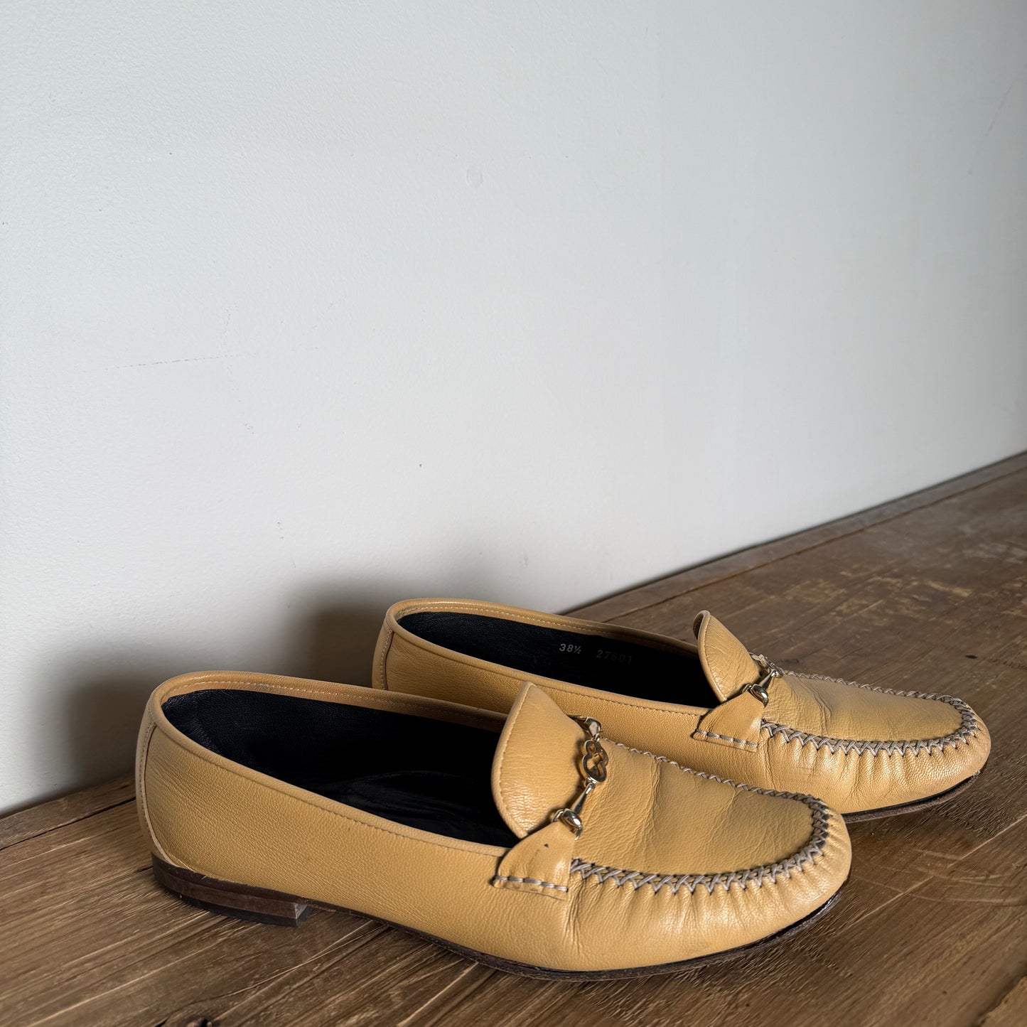Escada Vintage Tan Leather Loafers