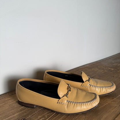 Escada Vintage Tan Leather Loafers