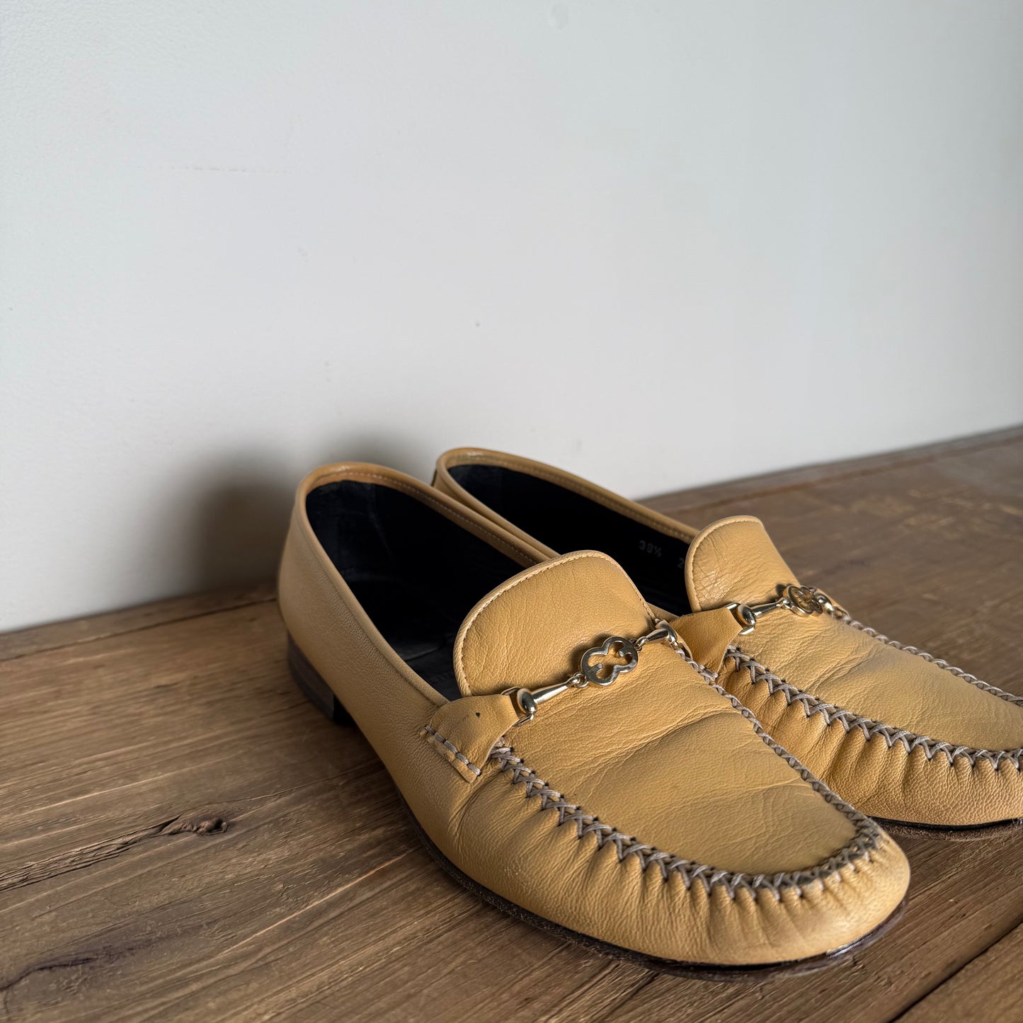 Escada Vintage Tan Leather Loafers