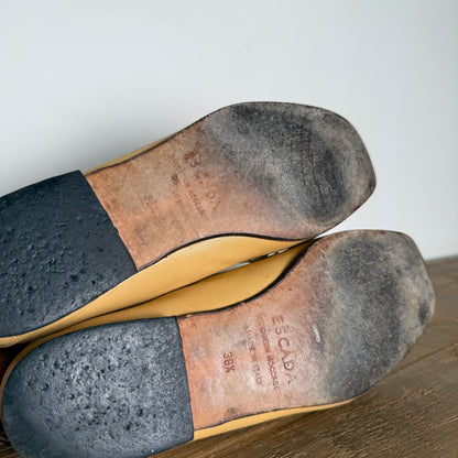 Escada Vintage Tan Leather Loafers