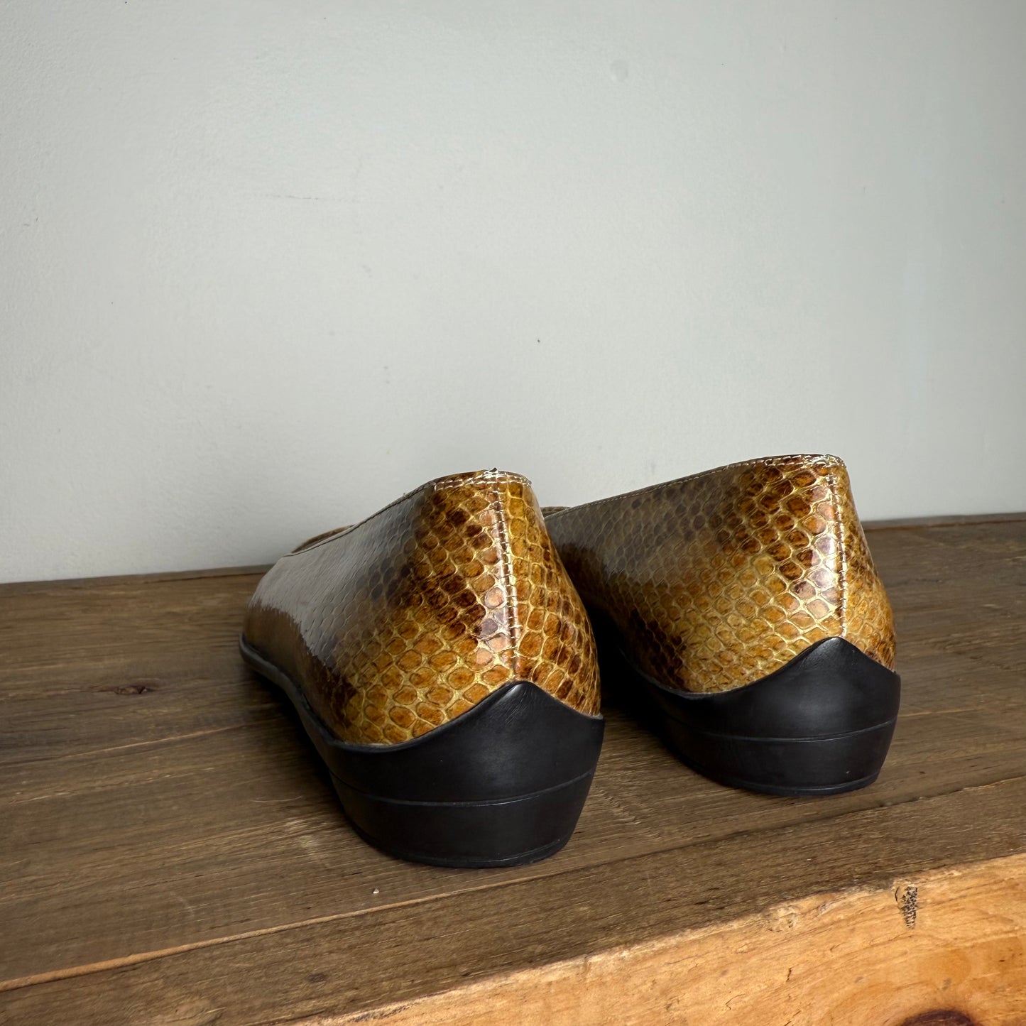 Salvatore Ferragamo Snakeskin Print Ballet Flat