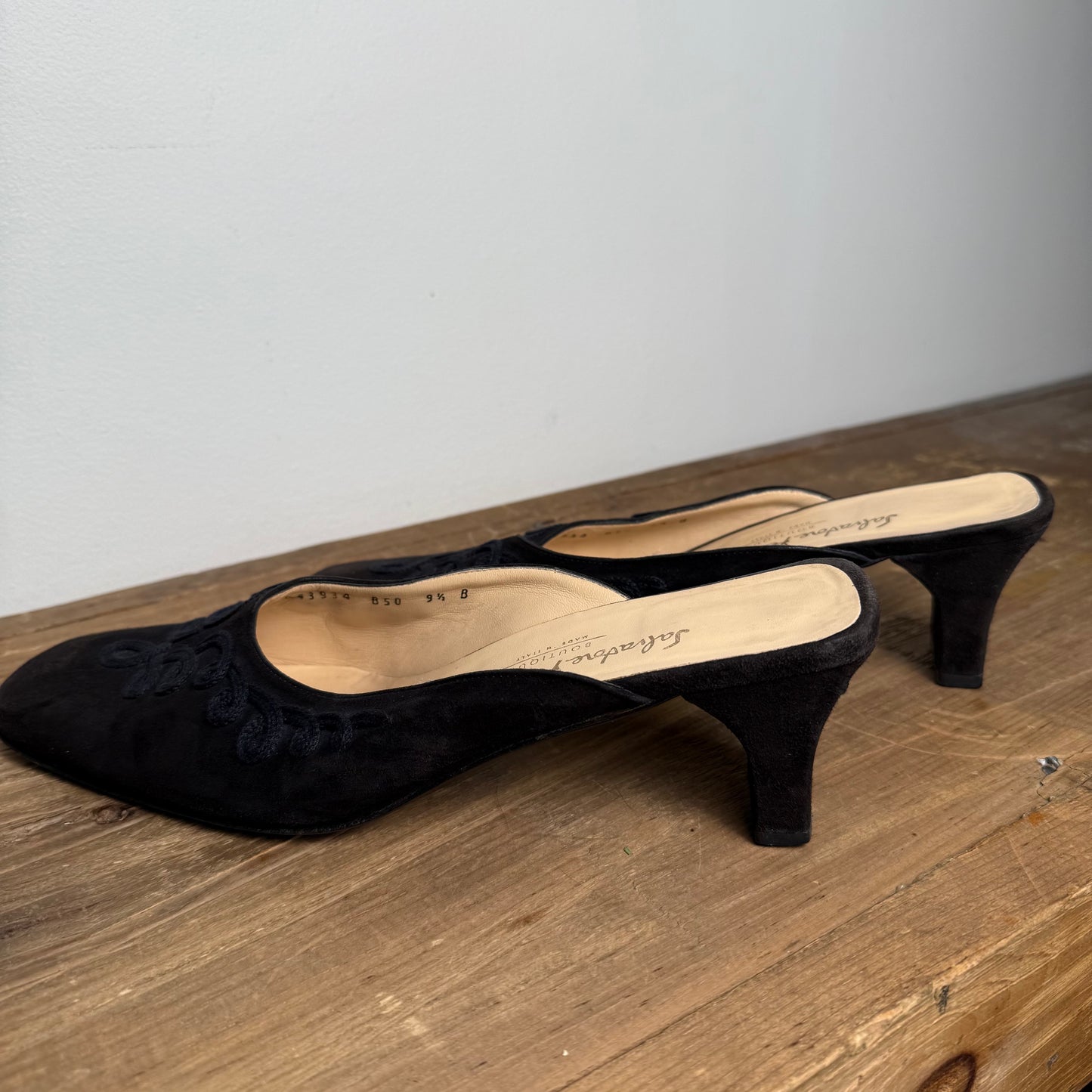 Salvatore Ferragamo Vintage Embroidered Mule