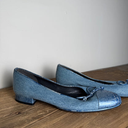 Stuart Weitzman Vintage 2000's Denim Loafer