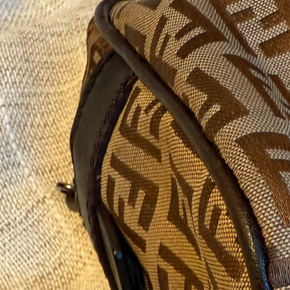 Fendi - Zucchino Top Handle Bag - Brown/Tan