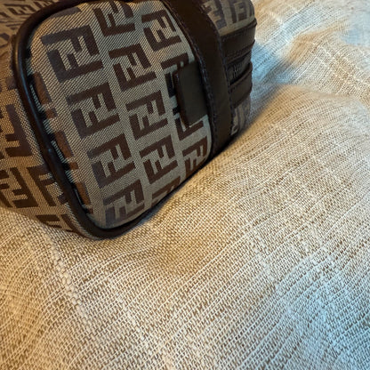 Fendi - Zucchino Top Handle Bag - Brown/Tan
