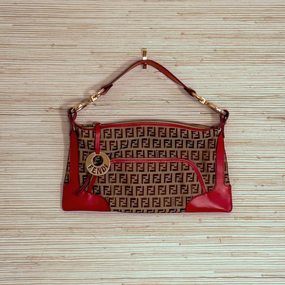 Fendi - Zucchino Bag with Bag Charm