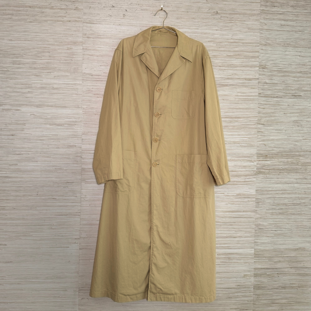 Long Vintage Trench Coat - Made In Italy